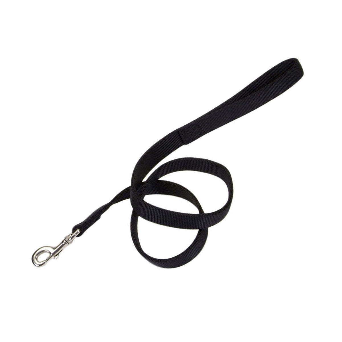 Coastal Pet Double-Ply Dog Leash - Bolt Snap Attachment To Collars And Harnesses - Nylon Dog Walking Leash For Small, Medium And Large Dogs - Black - 1' X 6'