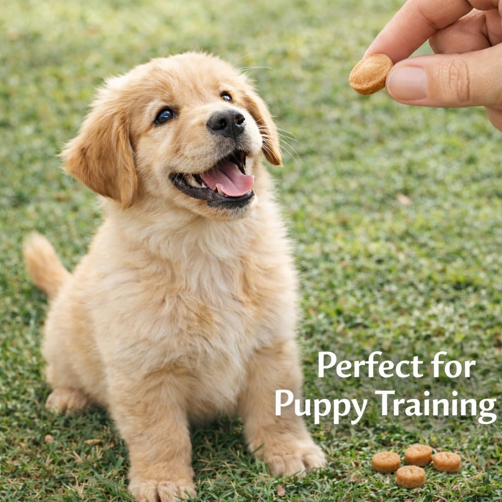 Natural Grain-Free Puppy & Dog Training Treats - Tender Tidbits (Beef, Chicken, Peanut Butter & Salmon) Made in USA (24oz, Varie