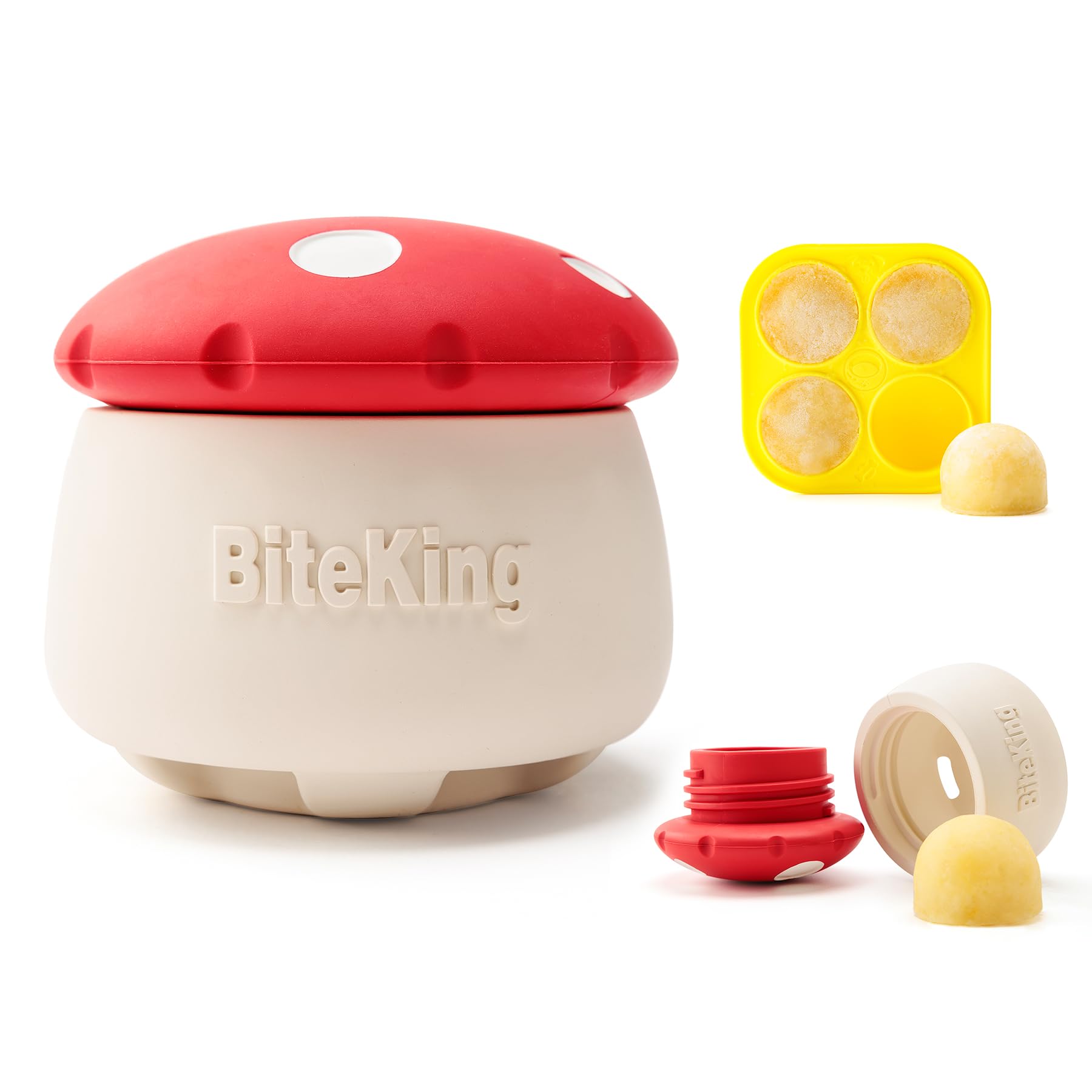 BiteKing Natural Rubber Long Lasting Interactive Dog Toys to Keep Them Busy, Freeze Enrichment Toys for Medium and Large Dogs - 