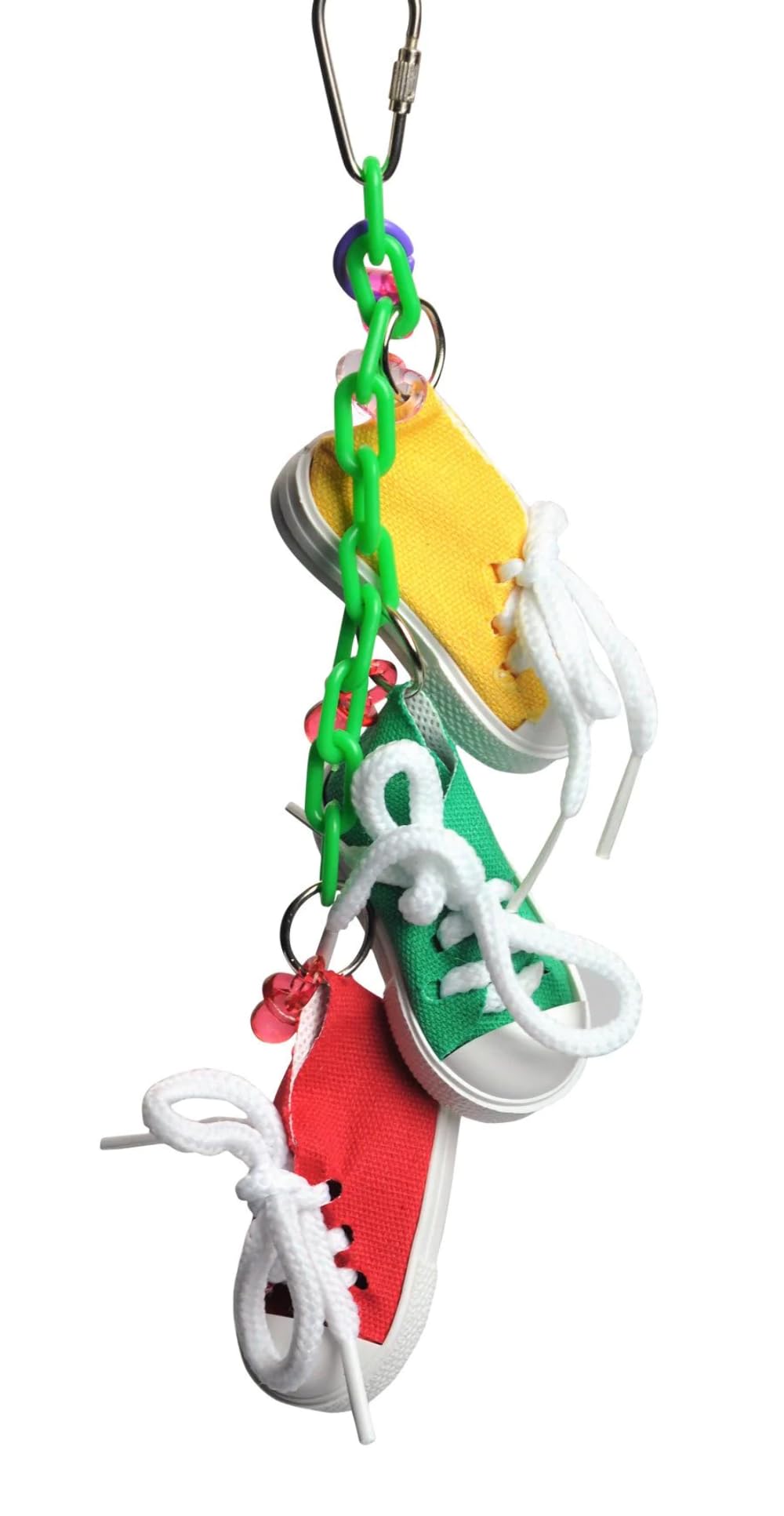 AE Cage Company Happy Beaks Sneakers on a Line Bird Toy