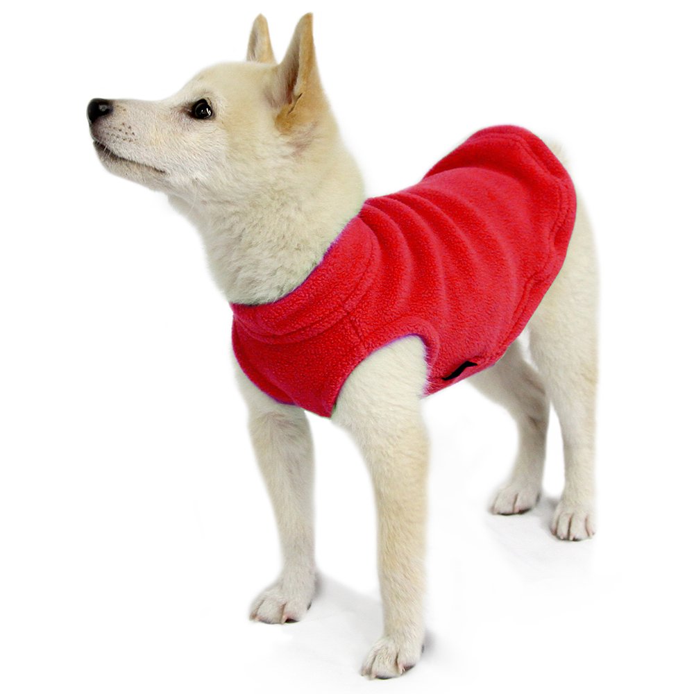 Gooby Stretch Fleece Vest Dog Sweater - Red, X-Small - Warm Pullover Fleece Dog Jacket - Winter Dog Clothes For Small Dogs Boy Or Girl - Dog Sweaters For Small Dogs To Dog Sweaters For Large Dogs