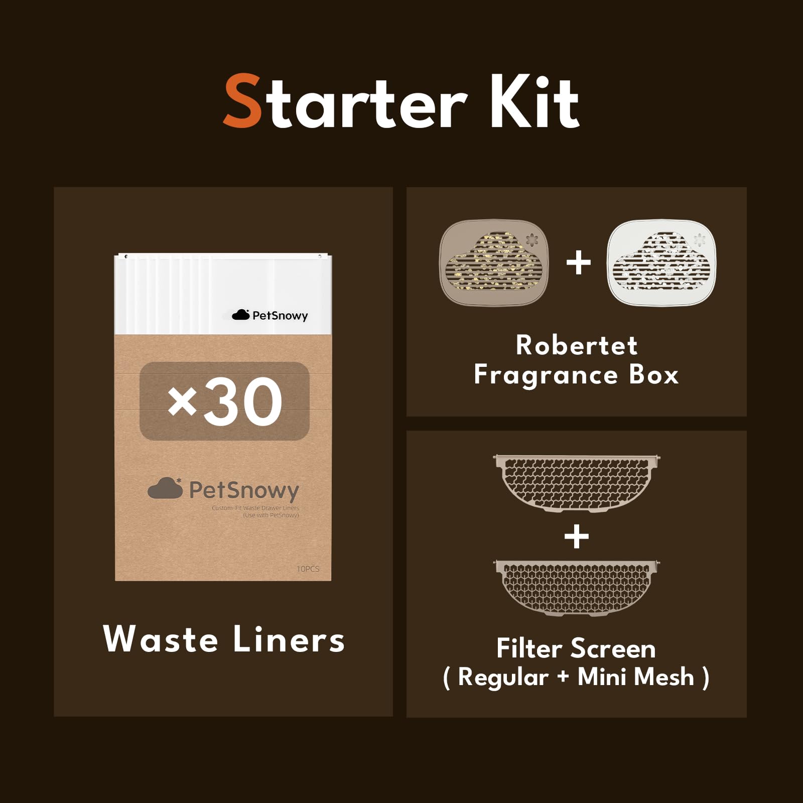 Petsnowy Automatic Cat Litter Box Self Cleaning With Zero Odor Control System, Auto-Packing Robot Litter Box With Smart App Control, Large Cats & Multiple Cats (2025 Premium Version)