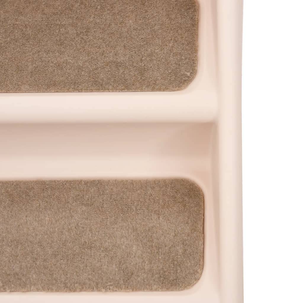 vidaXL Foldable Dog Stairs Cream 62x40x49.5cm