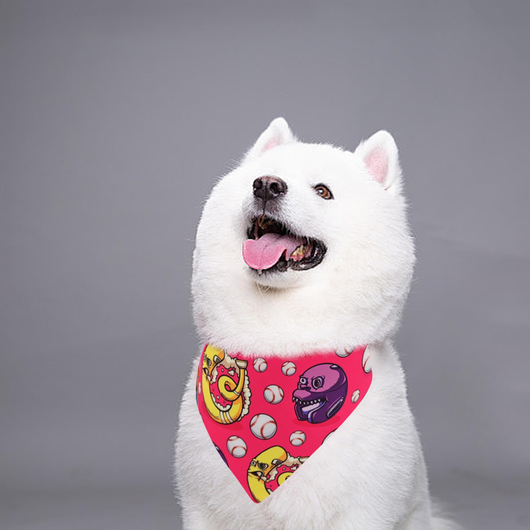 Pai Sence 7 Pcs Baseball Dog Bandanas For Large Dogs Breed 33 Inch Extra Large Polyester Dog Bandana Xl Scarves Game Day Groomin