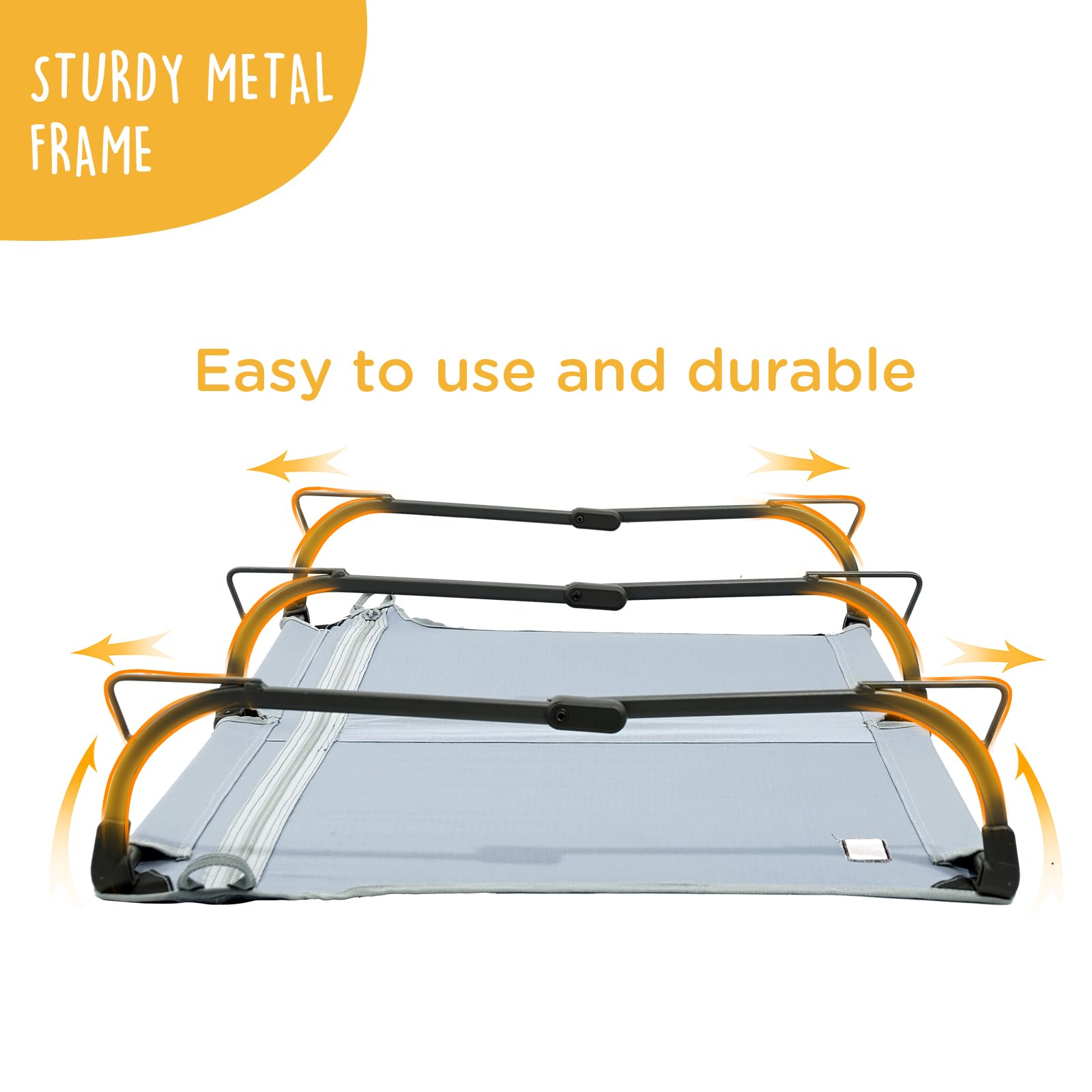 Canine Canyon Daisy Cot, Xl Foldable Elevated Dog Bed, Portable Raised Outdoor Folding Dog Cots, Cooling, Chew Proof, Waterproof