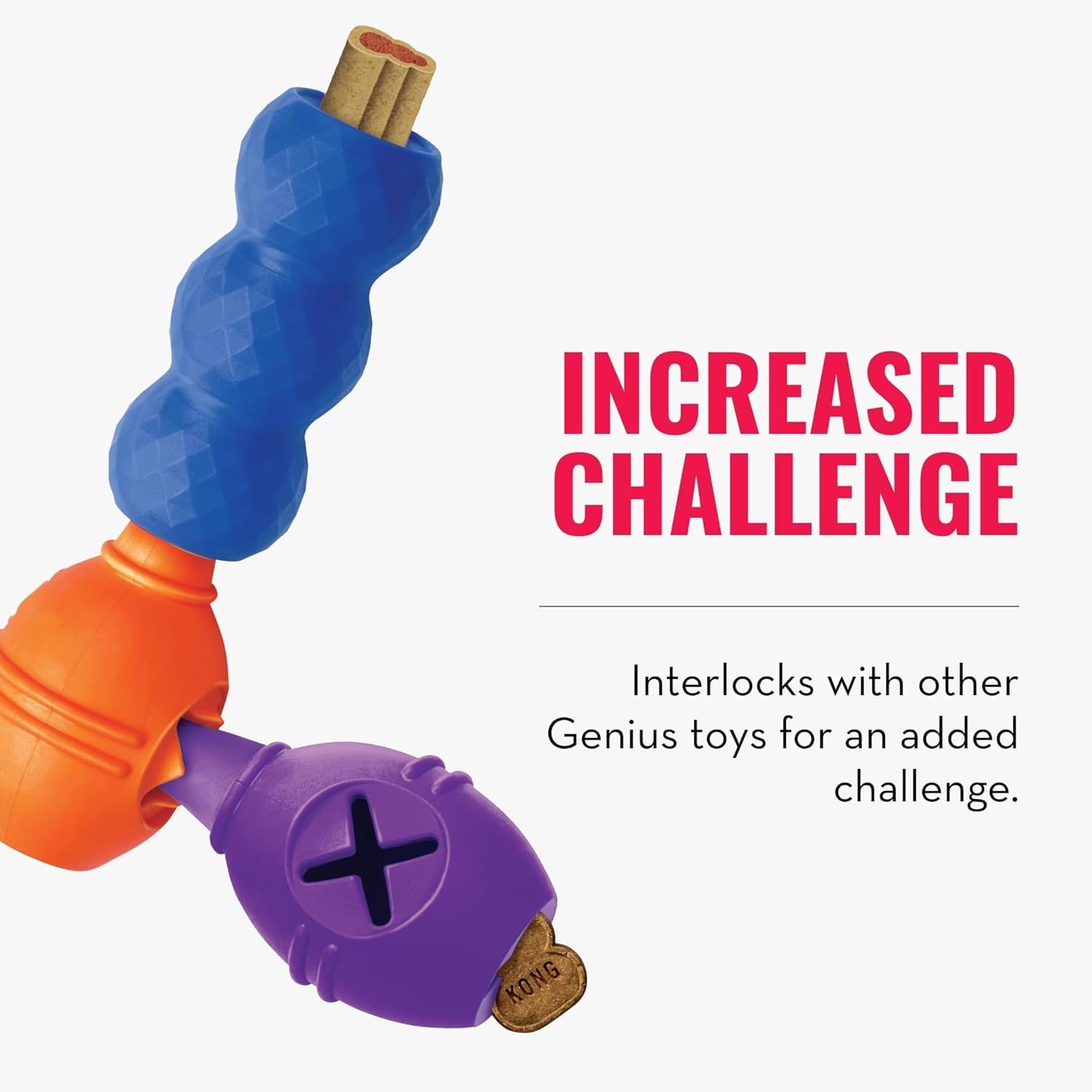 KONG - Genius Mike - Interactive Treat Dispensing Dog Puzzle Toy (Assorted Colors) (Small)