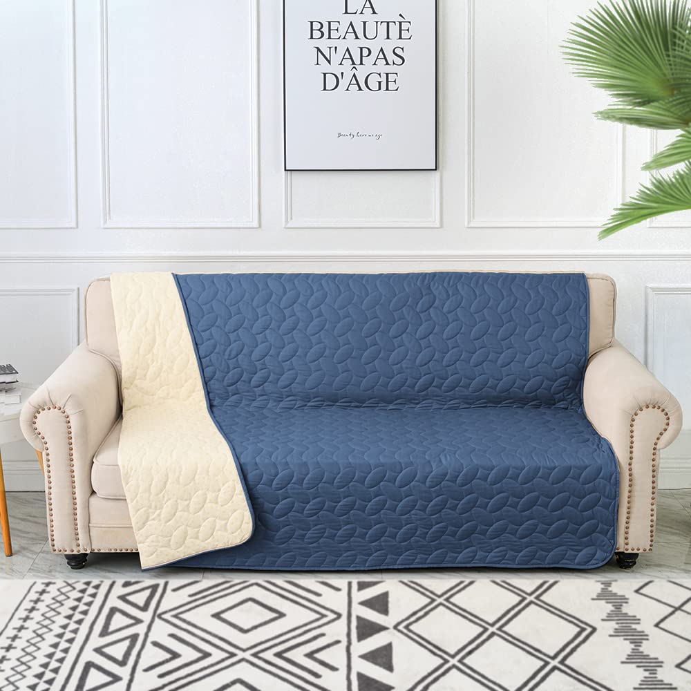 Ameritex Waterproof Pet Bed Cover Anti-Slip Dog Bed Blanket for Sofa and Furniture Waterproof New Pattern Design (Navyblue, 30x9