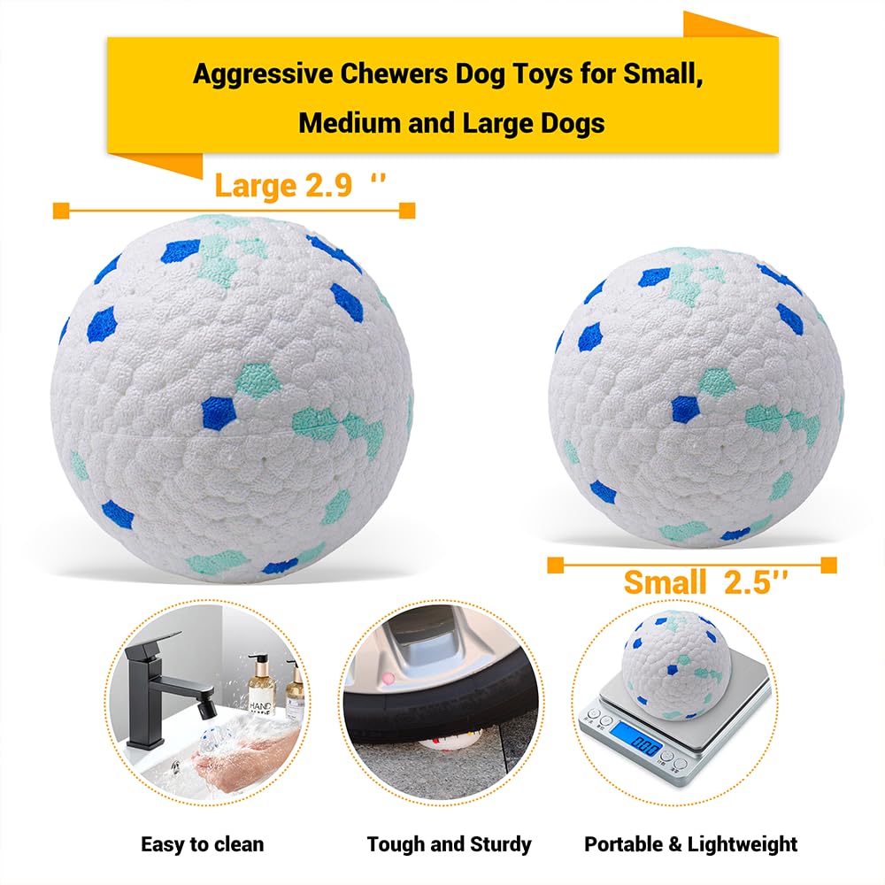 Lievuiken Dog Balls Toys For Aggressive Chewers, Indestructible Durable Bouncy Floating Balls For Dogs To Fetch, Durable Solid R