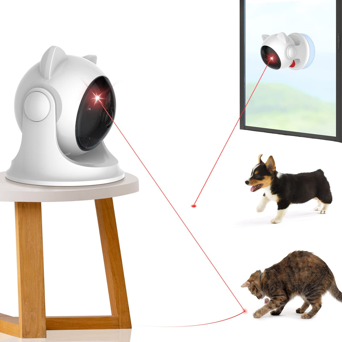 Saolife Automatic Cat Laser Toys, Interactive Laser Cat Toys For Indoor Cats/Kitty/Dogs, Cat Laser Toy Automatic