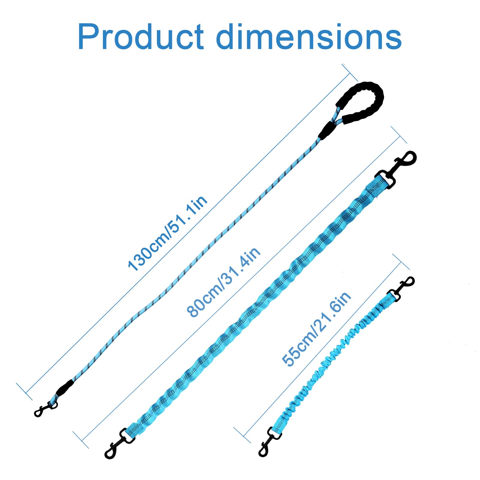 4 Way Dog Leash,No Tangle For Four Dogs, 3 In 1 Dog Leash With 360 Swivel, Shock Absorbing, Reflective Threads Comfort Foam Hand