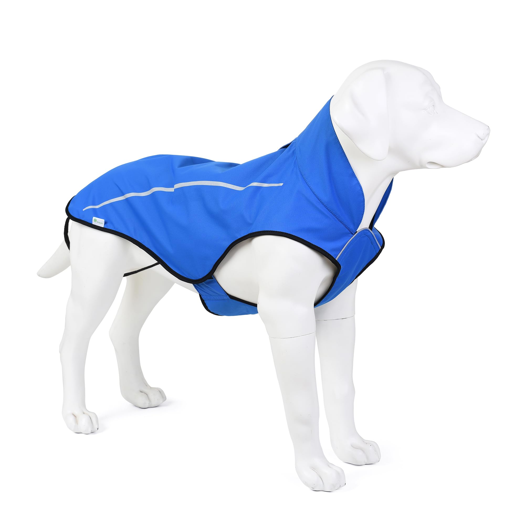 Mile High Life | Dog Raincoat | Adjustable Water Proof Pet Clothes | Lightweight Rain Jacket With Reflective Strip | Easy Step In Closure, Blue, Small