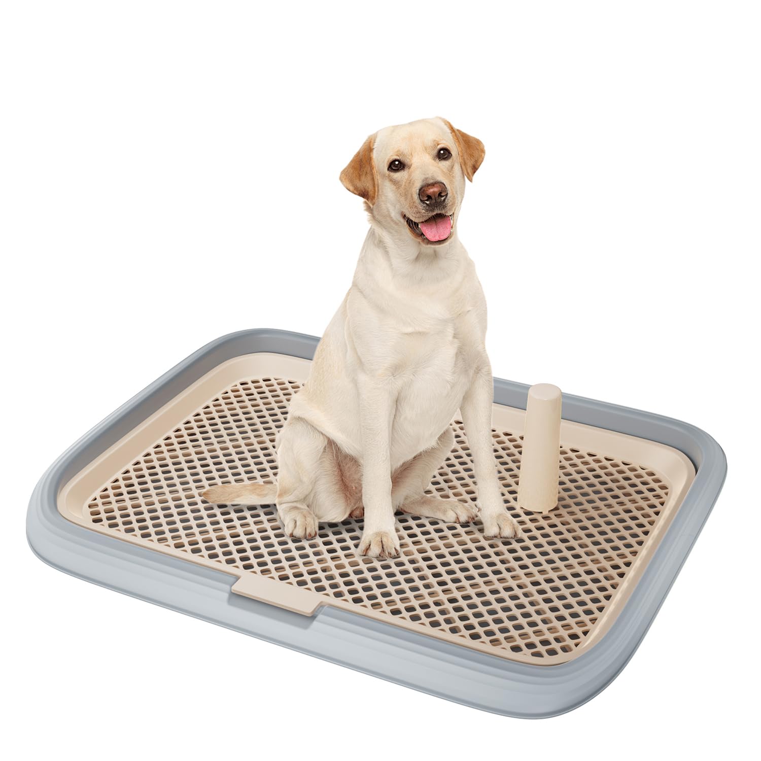 Kola Panda Large 23.6''X17.7'' Dog Potty Tray, Indoor Pet Pee Pad Holder With Mesh Floor,Bathroom Dog Litter Box, Pet Toilet (Gr