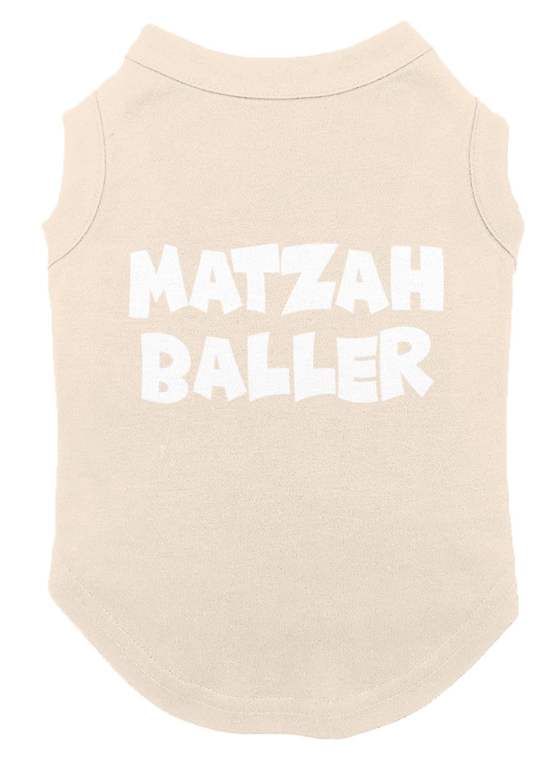 Matzah Baller - Matzo Hanukkah Passover Seder Dog Shirt (Natural, Small)