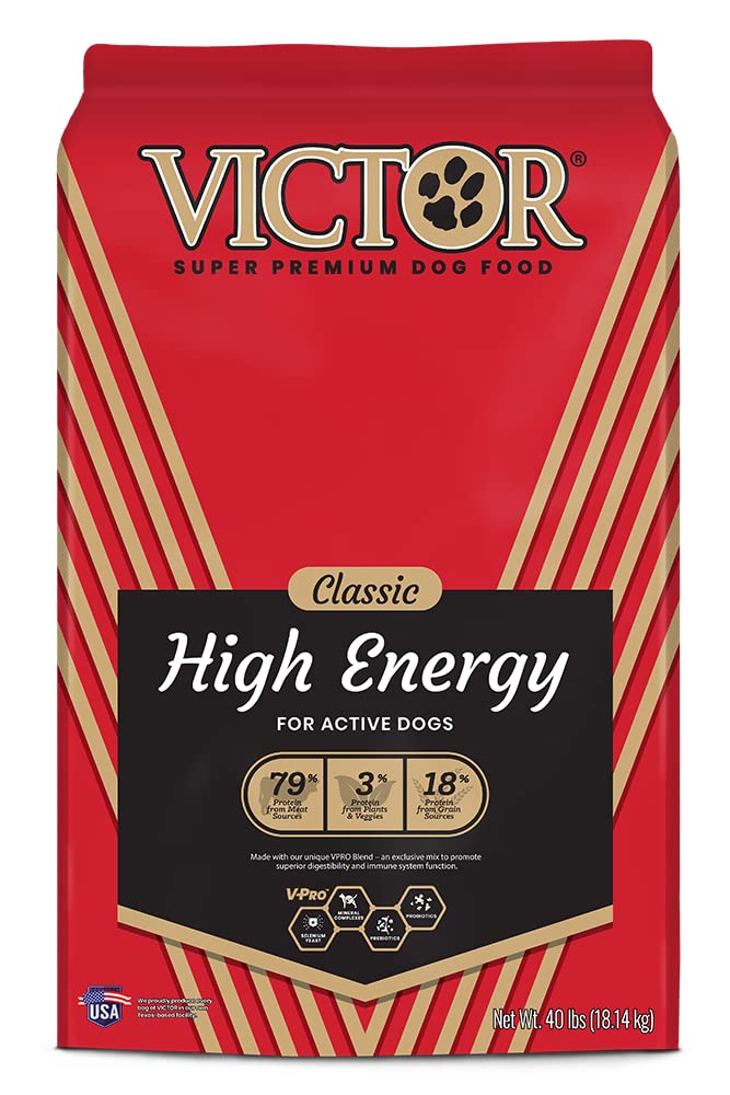Victor Super Premium Dog Food - High Energy Dry Dog Food for Active Dogs - Gluten Free Dog Food with Beef and Chicken Meal Prote
