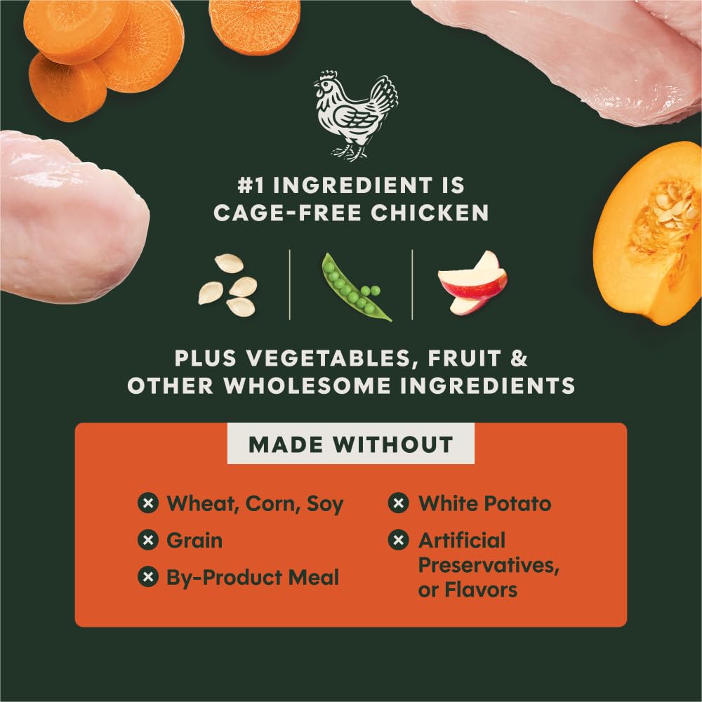 Instinct Raw Boost Gut Health, Natural Dry Dog Food with Freeze Dried Pieces, Grain Free Recipe - Real Chicken, 3.5 lb. Bag