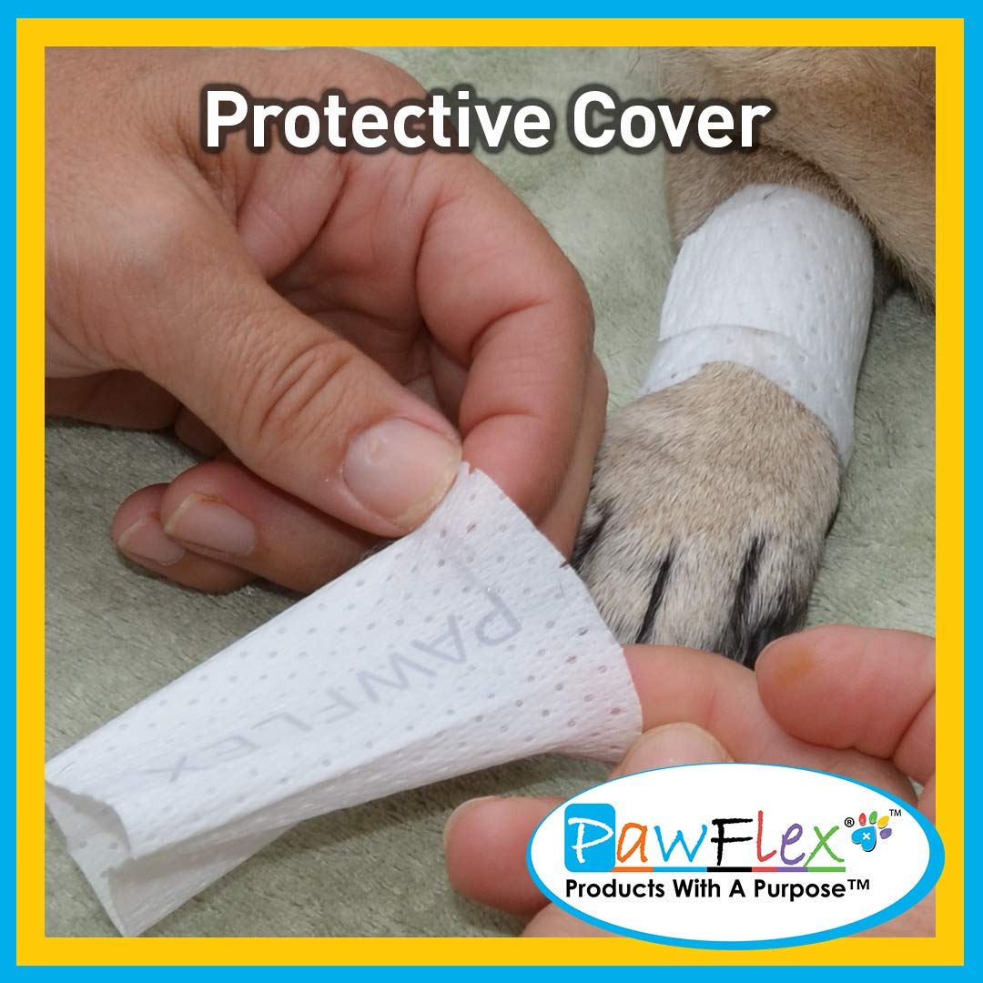 PawFlex Protective Sleeve Tubular Cover - Bandages - for Dogs Cats & Other Pets First Aid Wound Care Non-Adhesive Disposable Bre