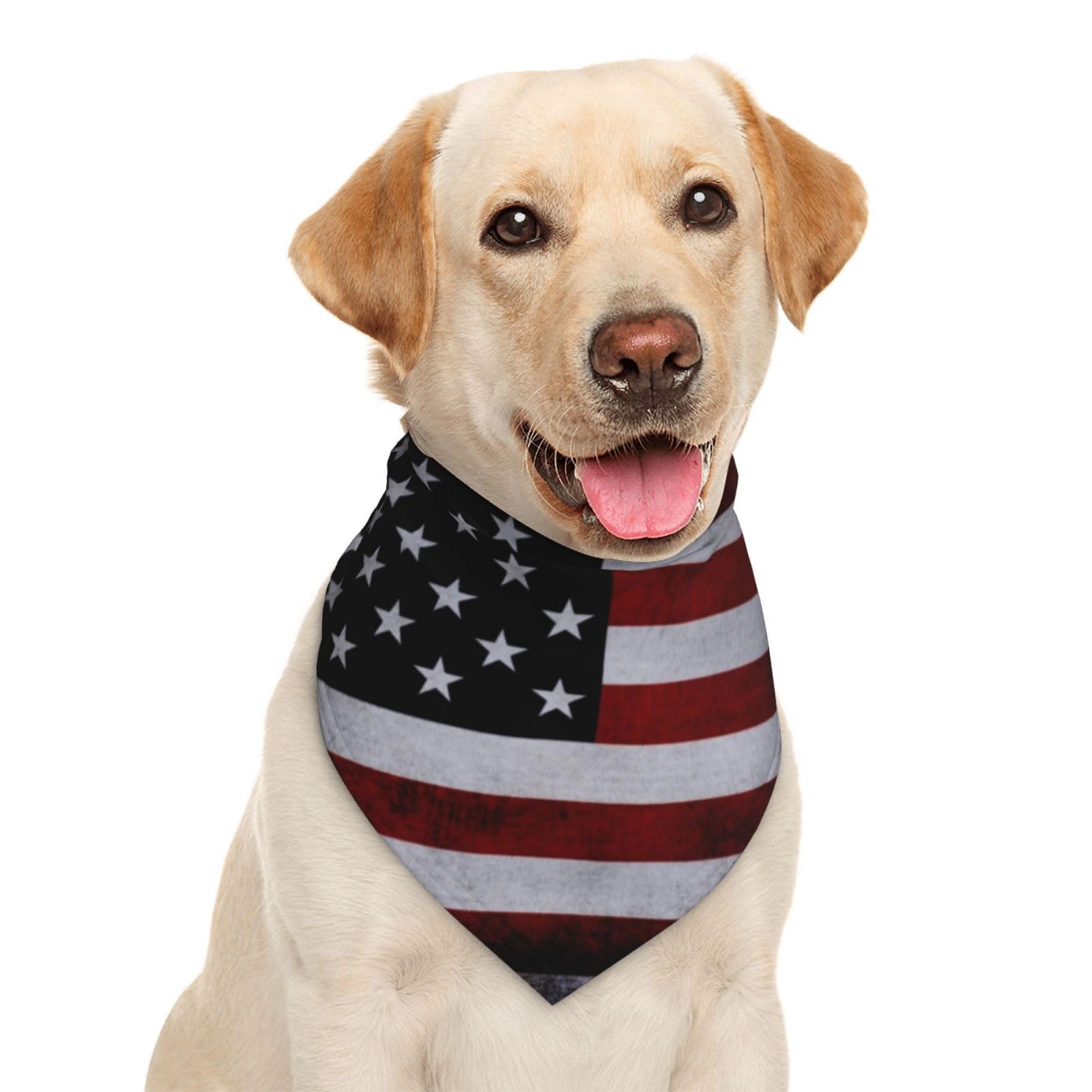 American Flag Dog Bandana Scarf Triangle Bibs Pet Accessories Cat Kerchief