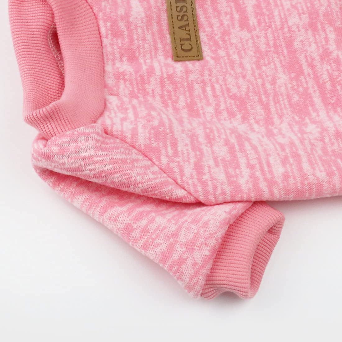 Idepet Pet Dog Classic Sweater, Soft Fleece Coat For Small,Medium Dog,Warm Pet Dog Cat Clothes,Soft Puppy Customes 2 Color (L, P