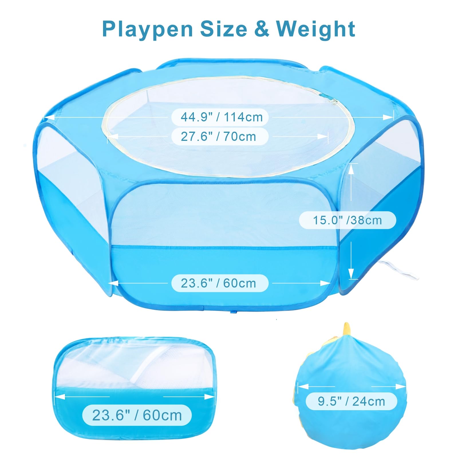 Xirgs Small Animal Playpen, Waterproof Small Pet Cage Tent Portable Outdoor Exercise Yard Fence With Top Cover Anti Escape Yard Fence For Kitten/Cat/Rabbits/Bunny/Hamster/Guinea Pig/Chinchillas