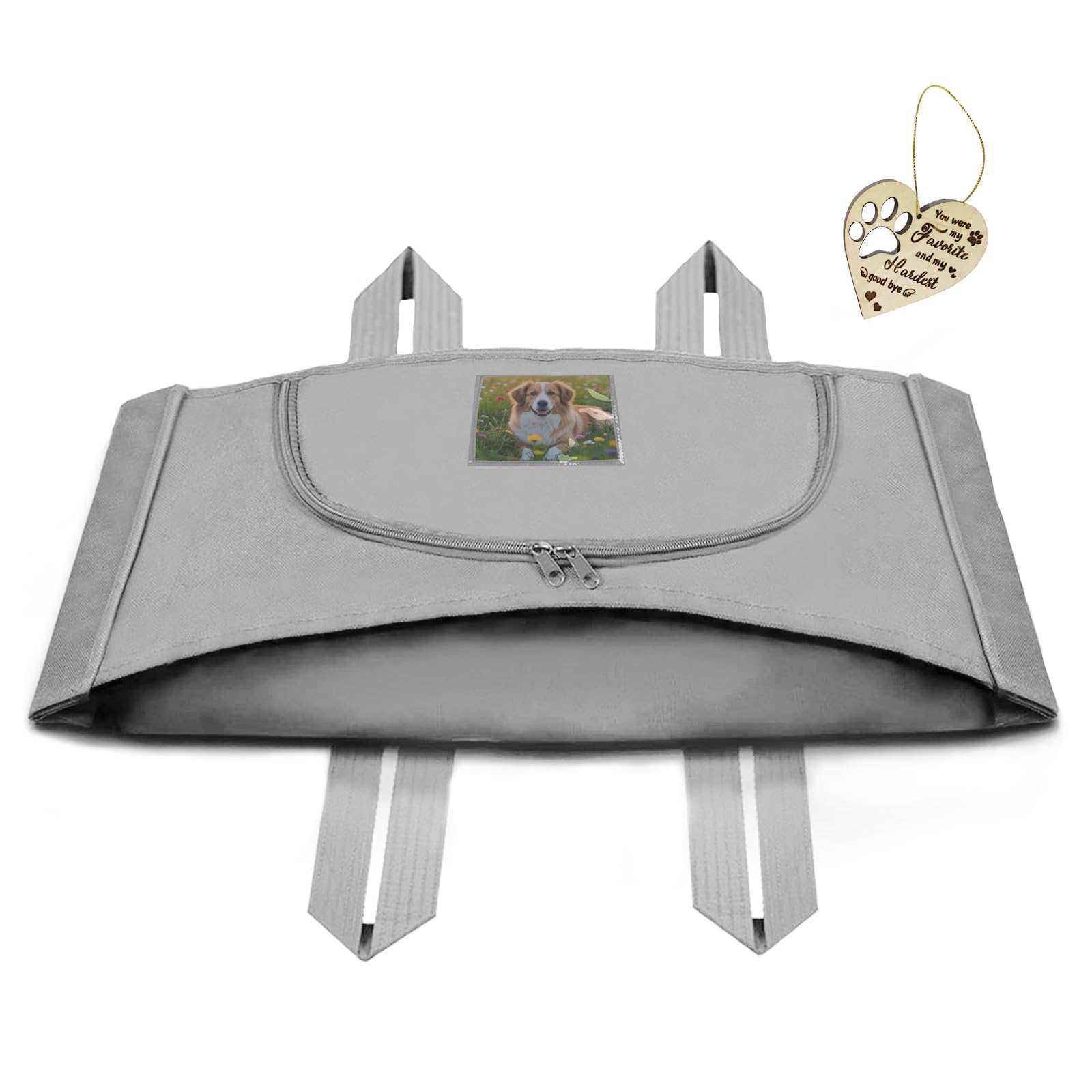 Lzhtime Pet Burial, Eco Friendly Pet Body Bag Suitable For All Kinds Of Pets Pet Casket For Burial And Cremation(Gray,L)