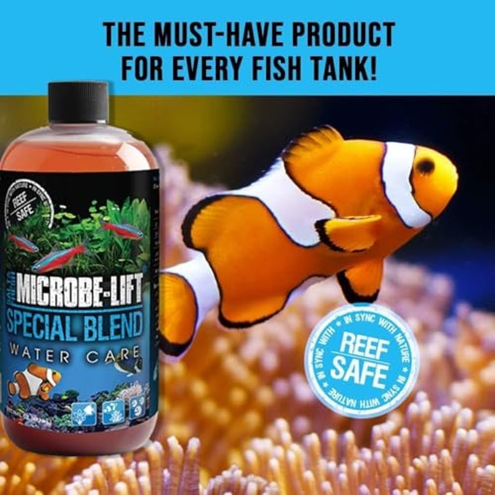 MICROBE-LIFT Special Blend Aquarium Treatment, Fish Tank Water Conditioner for Freshwater and Saltwater Tanks, Helps with Aquari