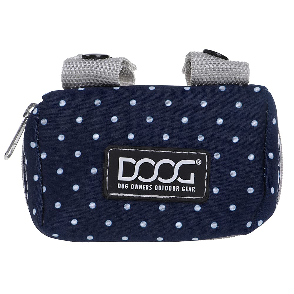 Doog - Neoprene Walkie Pouch W/Tidy Bags - Stella -Navy W/White Polka Dots