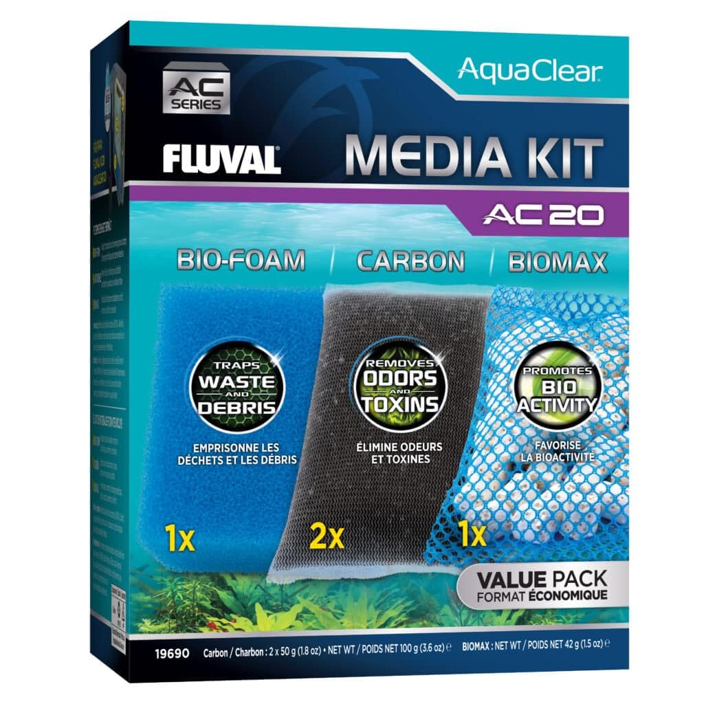 Fluval - Media Maintenance Kit for AC20 Power Filter - for Use in Freshwater & Saltwater Aquariums