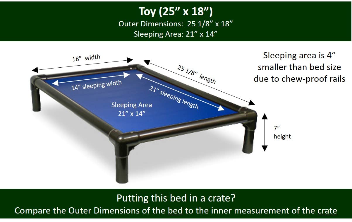 Kuranda Chewproof Dog Bed - Walnut PVC - 25'' x 18'' - Heavy Duty Vinyl - Royal