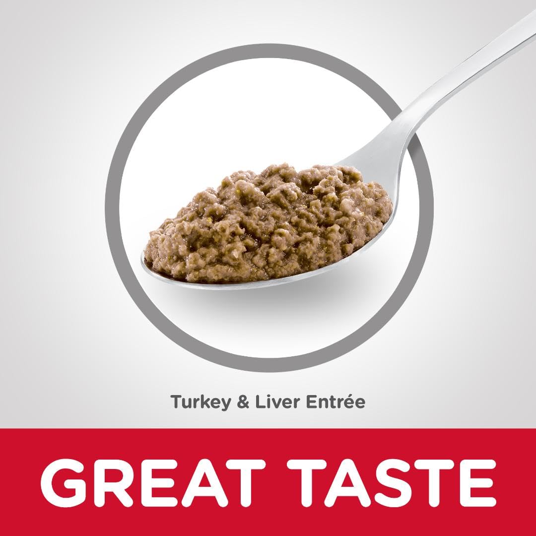 Hills Science Diet Adult 1-6, Adult 1-6 Premium Nutrition, Wet Cat Food, Turkey & Liver Minced, 5.5 oz Can, Case of 24
