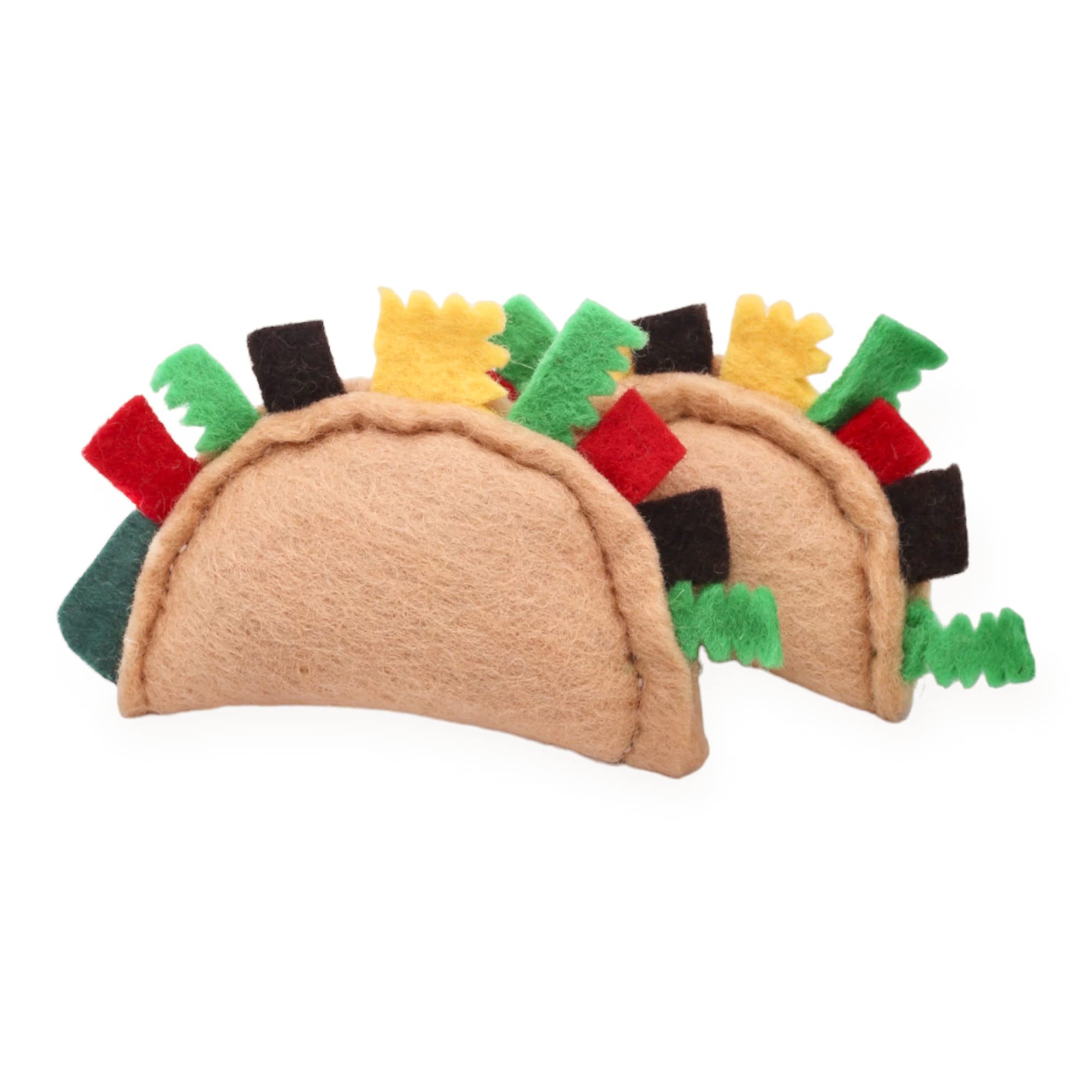 Glaciart One Felt Taco Cat Toys With Catnip | 2 Pcs Cute Cat Toy For Interaction & Boredom Relief, Encourages To Exercise, Explo