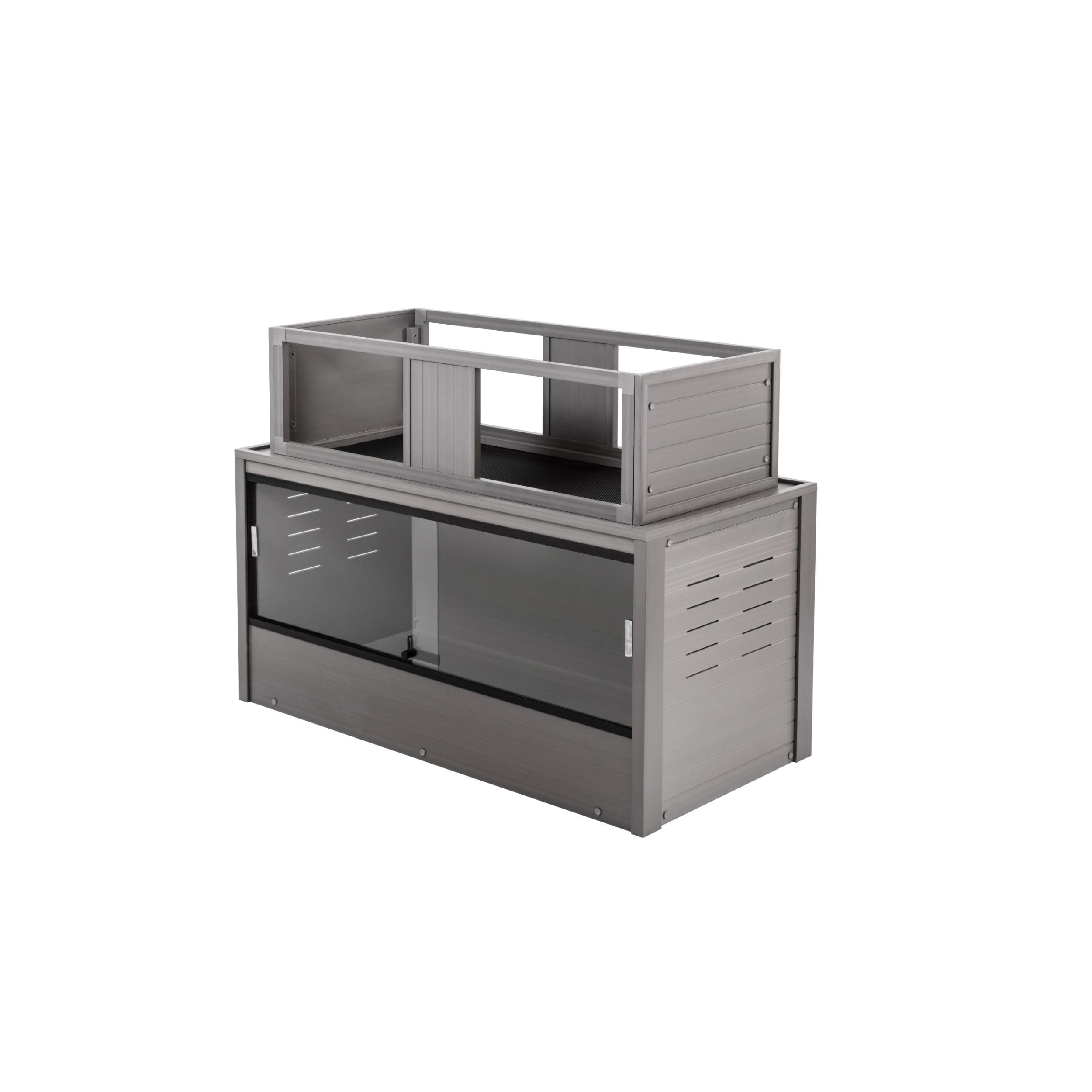 New Age Pet ECOFLEX Mojave Reptile Stacker, Medium, Gray, Durable Wood Plastic Composite, Easy to Clean, 10 Year Warranty