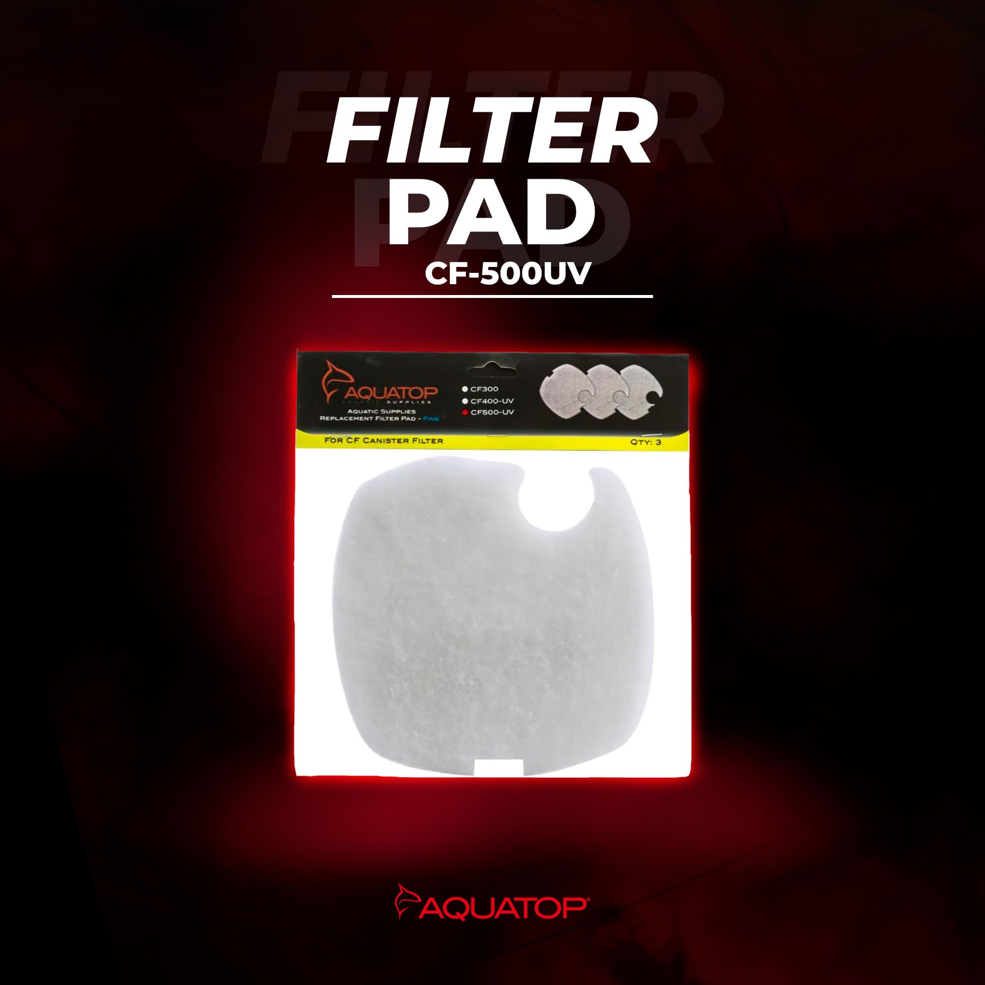 Aquatop Replacement White Filter Pads For Cf-500Uv & Cf-500Uvmkii – For Clear Water – Traps Dirt & Waste – Easy To Install