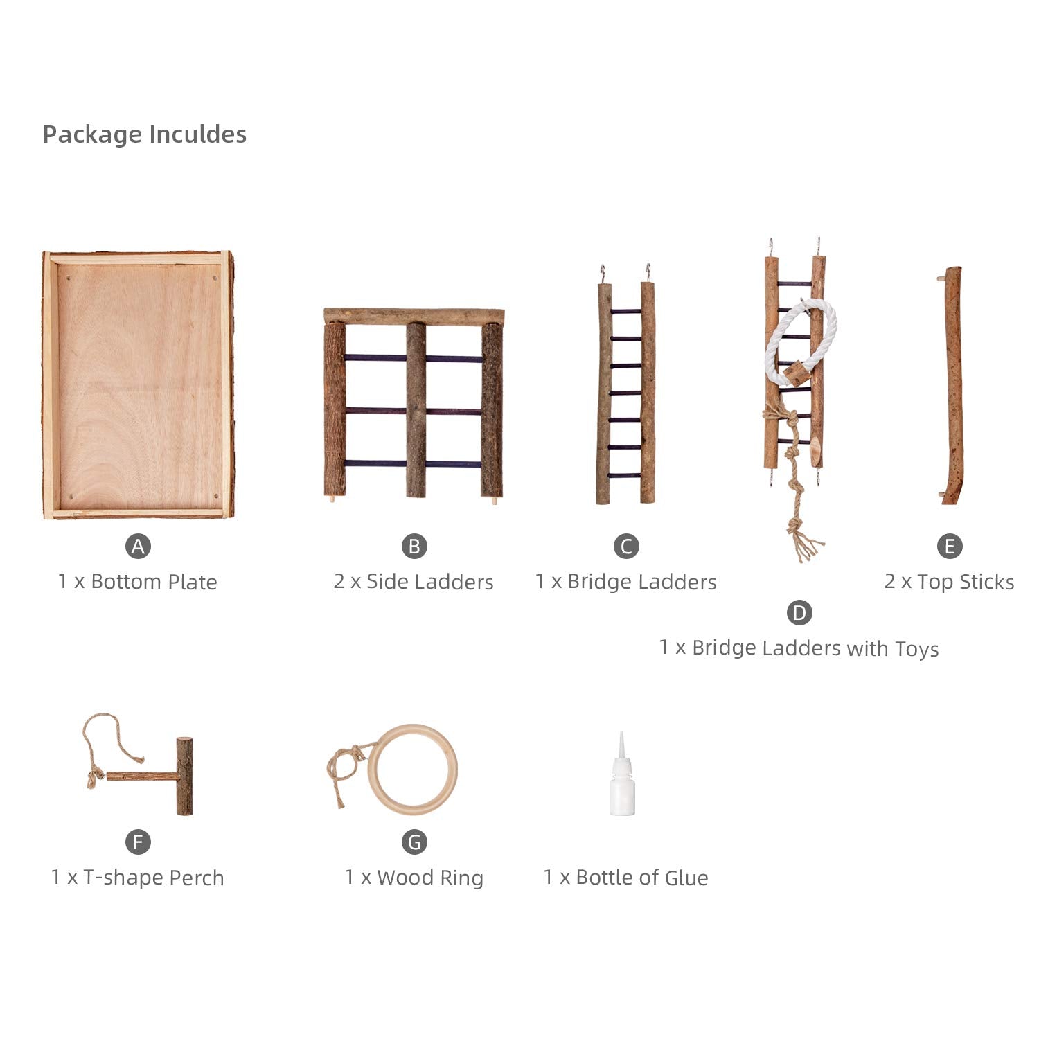 Niteangel Bird Activity Center - Natural Living Playground for Birds, Engaging & Fun Bird Toy, Perfect for Cage or Aviary