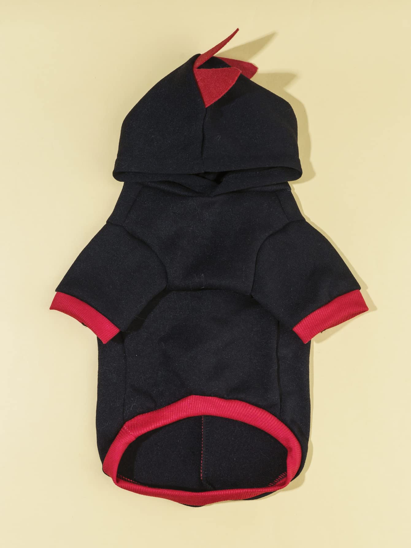 Qwinee Dinosaur Dog Hoodie Dog Warm Jacket Christmas Halloween Dog Costume Dog Clothes For Puppy Kitten Small Medium Dogs Cats Black Xl