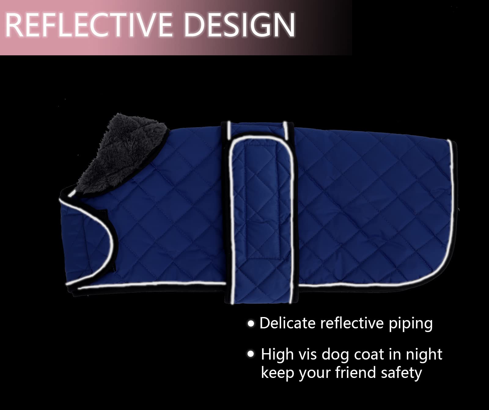 Geyecete Warm Thermal Quilted Dachshund Coat, Dog Winter Coat With Warm Fleece Lining, Outdoor Dog Apparel With Adjustable Bands