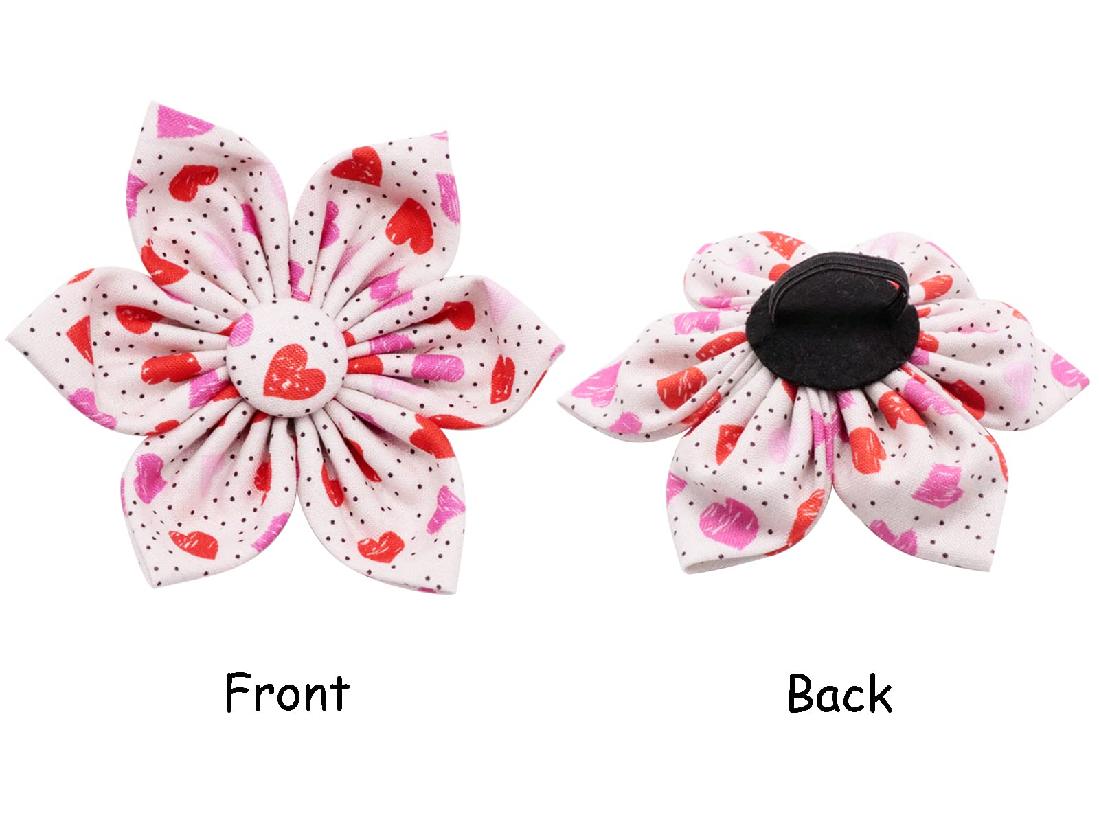 Lionet Paws Valentine‘S Day Dog Collar With Flower, Soft And Comfortable, Adjustable Collar For Small Dogs Girl, Neck 10-16 Inches