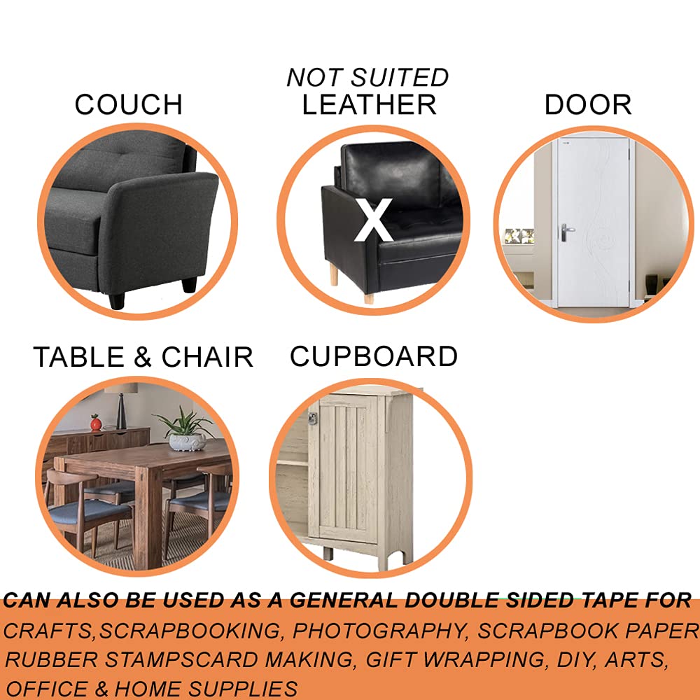 Adimmobilize Cat Scratch Deterrent Tape - Anti-Scratch Cat Training Tape For Couch, Furniture, Door, 4' X33Yards, 100% Transparent Clear, Removable, Residue-Free, Non-Toxic