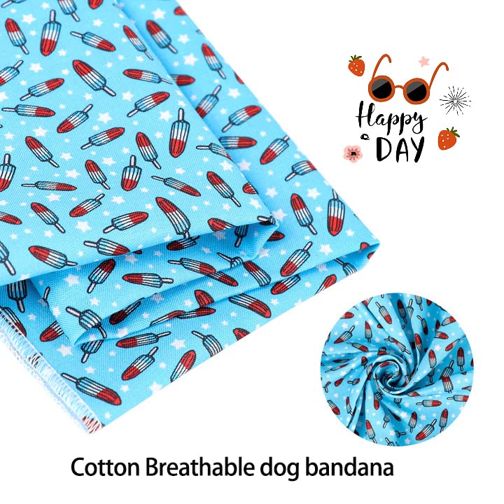 Aring Pet American Flag Dog Bandana-Adorable 4Th Of July Dog Bandanas, Soft Summer Popsicle Dogs Triangle Bibs For Small To Larg