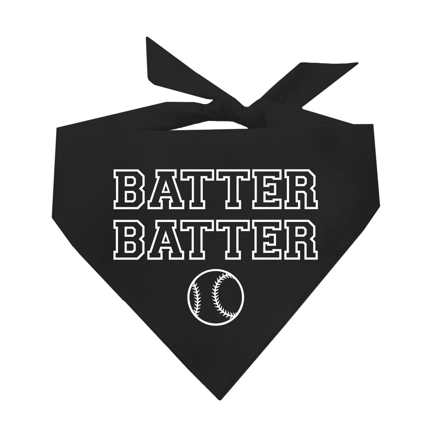 Batter Batter Baseball Dog Bandana (1050 Black, X-Small)