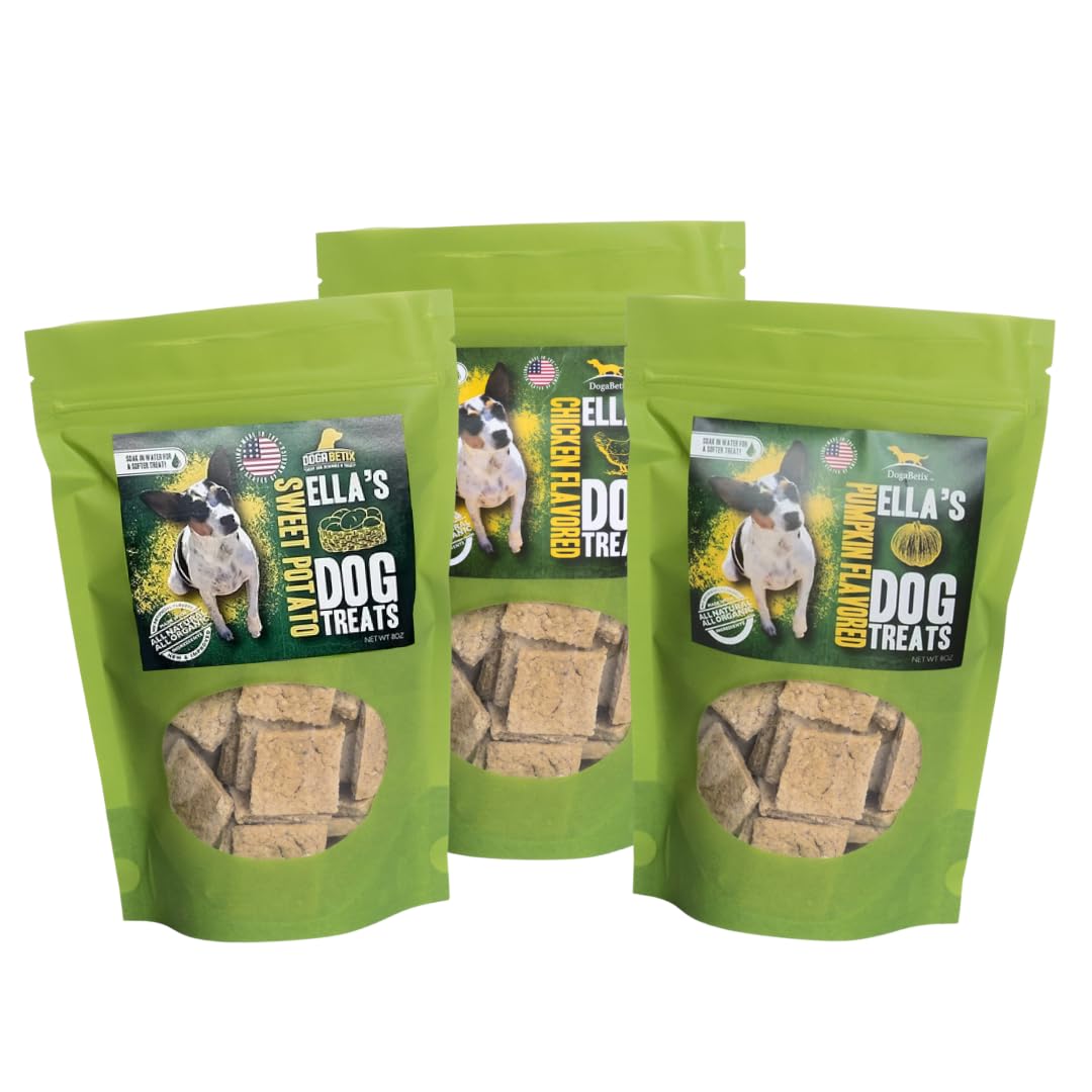 DogaBetix Diabetic Dog Treats - Low Glycemic, Vet Approved, 24 oz - 3 Flavors - Made in USA