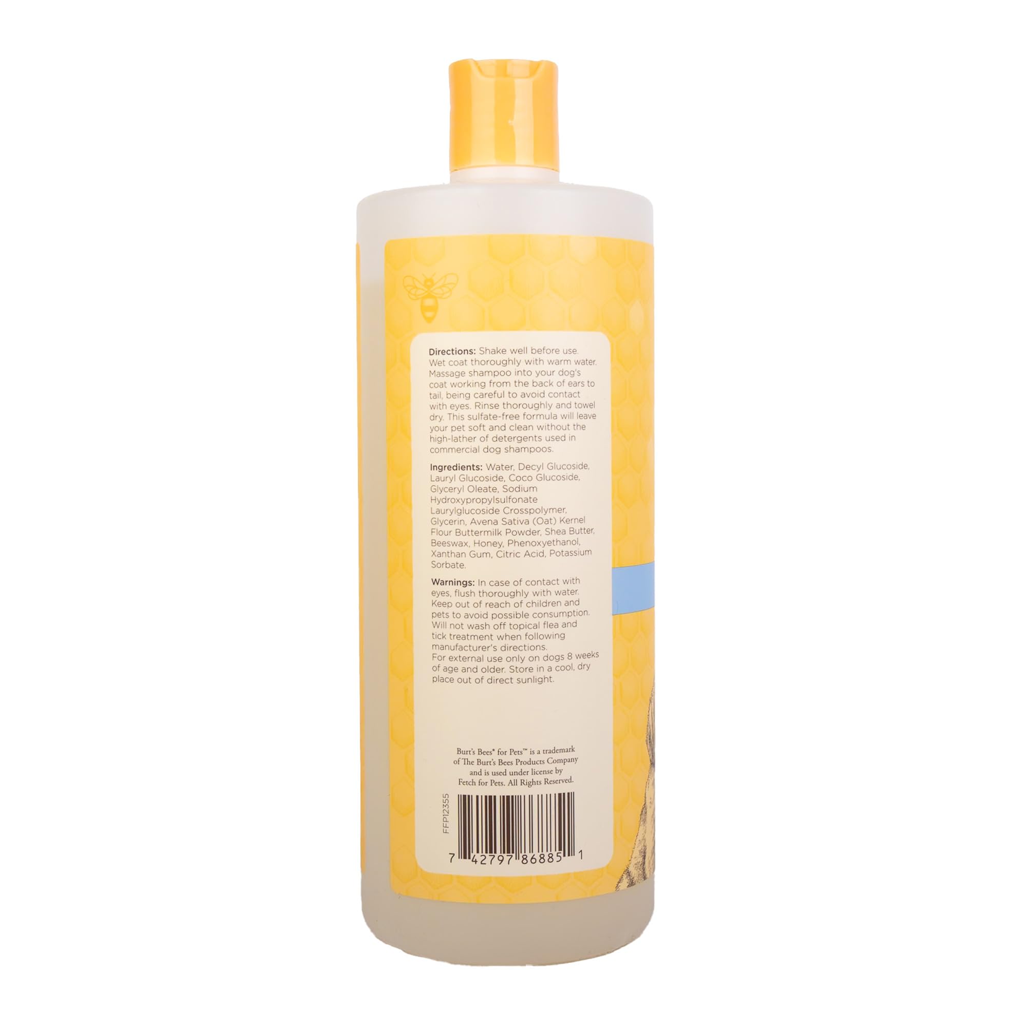 Burt'S Bees For Pets Tearless Puppy Shampoo With Buttermilk, 95% Natural Origin Formulas, Shampoo For Puppies - Gentle Dog And P