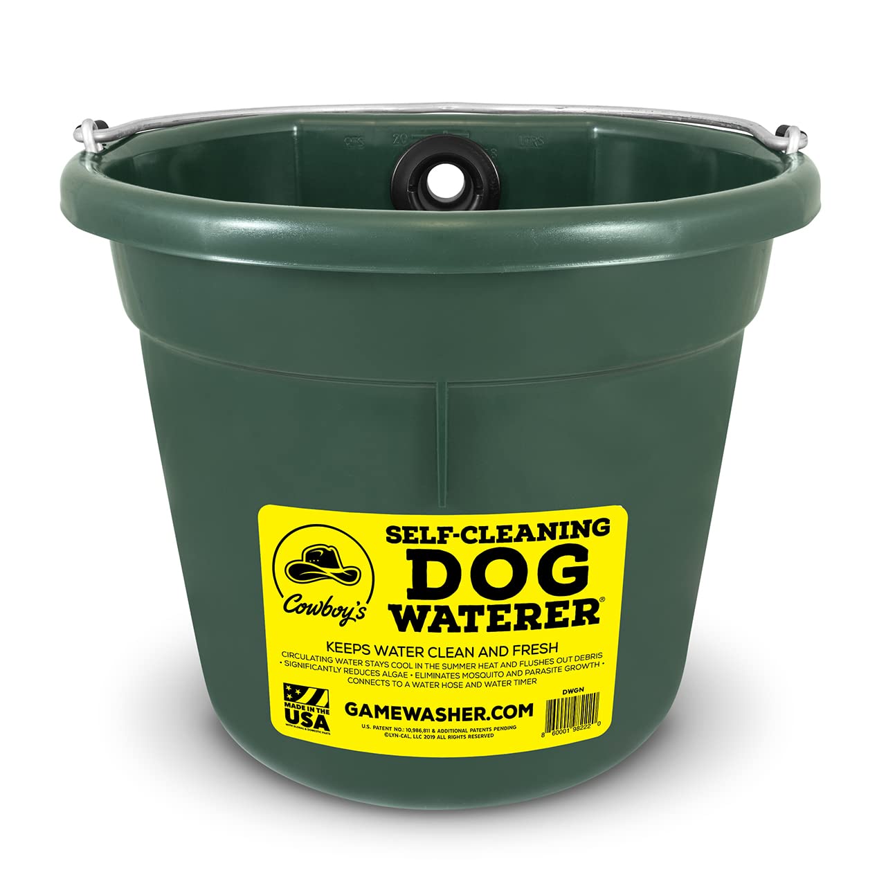 Cowboy'S Self-Cleaning Pet/Dog Waterer (Green)