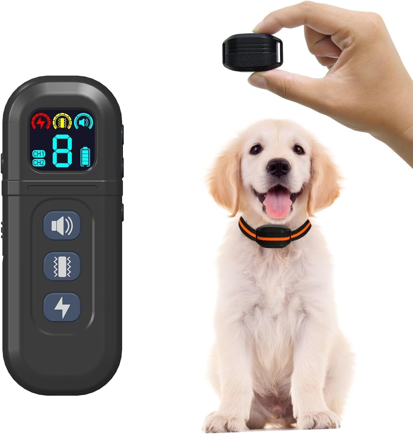 Small Dog Shock Collar For 5-15 Lbs Small Medium Dogs,1900Ft Remote Range Small Dog Training Collar With Beep (1-3), Vibration(0