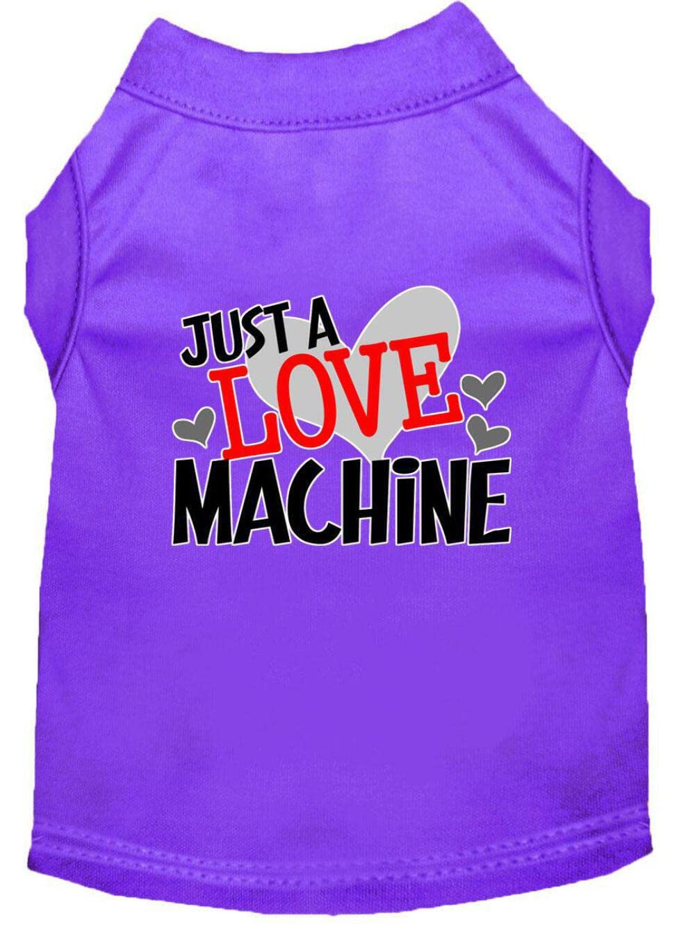 Pet Dog & Cat Shirt Screen Printed, "Just A Love Machine" Orange LG (10-14 lbs.)