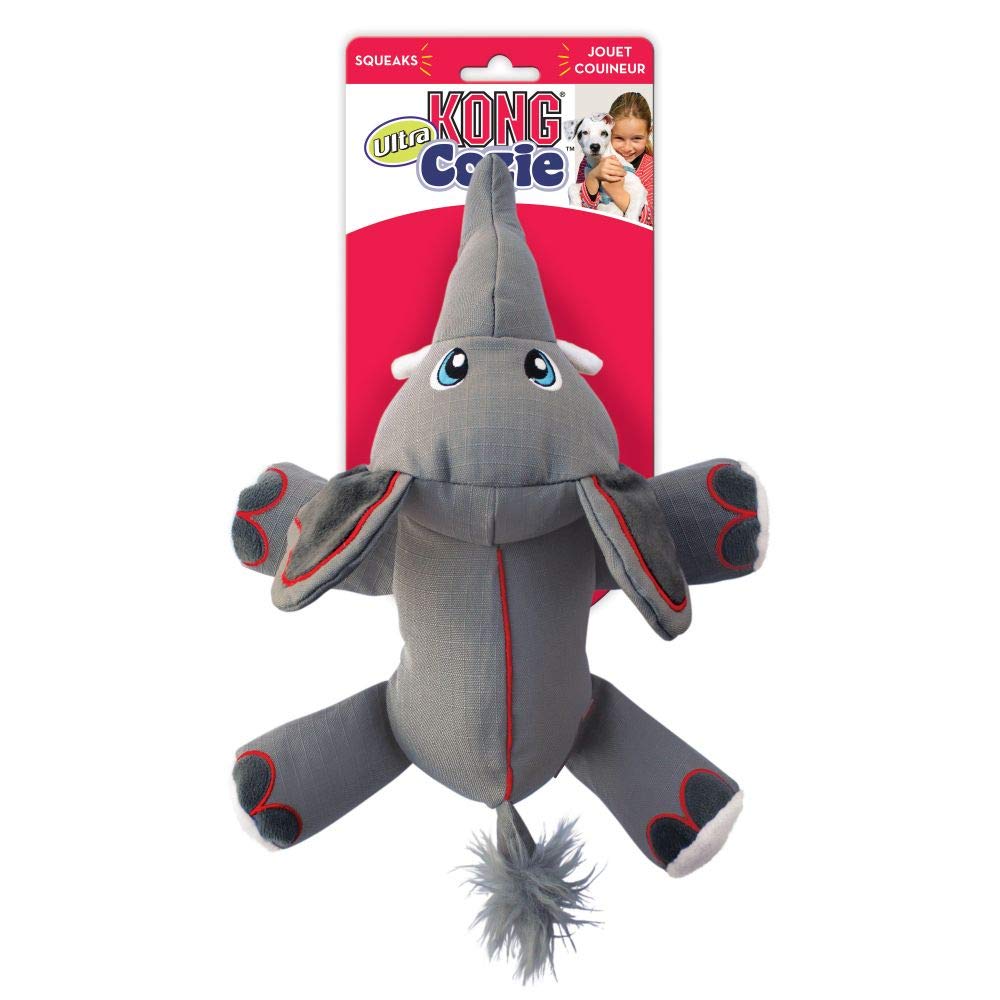 Kong - Cozie Ultra Ella Elephant - Squeaky Plush Dog Toy With Reinforced Seams - For Large Dogs