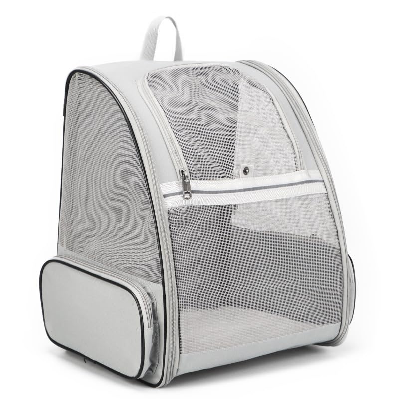 Beikott Cat Carrier Backpack, Dog Backpack, Ventilate Pet Cats Puppy Dogs Birds Bunny Backpack For Travel Indoor Outdoor Use(Gre