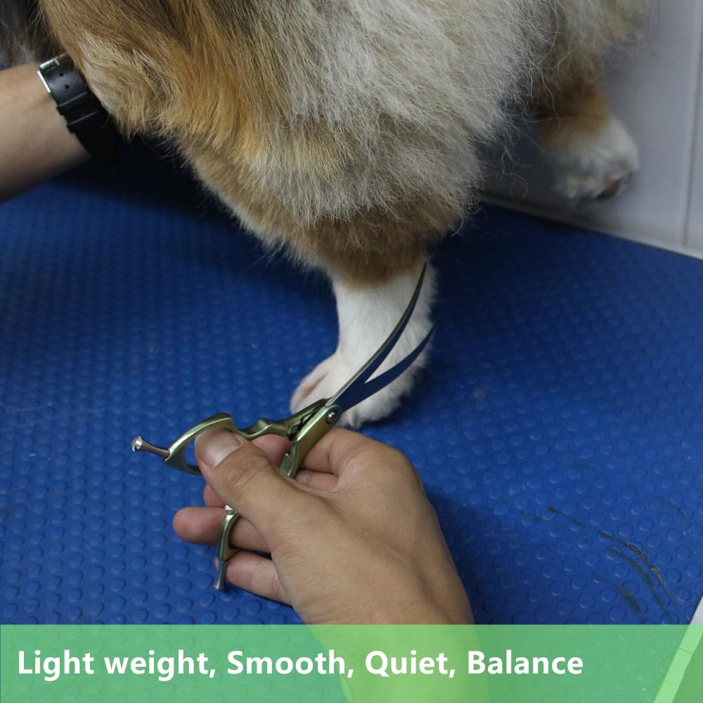 Hashimoto Curved Scissors For Dog Grooming, Dog Grooming Scissors Curved, Extremely Light Weight, 6.5 Inch, 30 Degree Of Curved