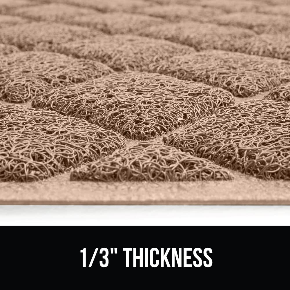 GORILLA GRIP Cat Litter Box Mat, 35x23, Water Resistant, US Designed Kitty Litter Trapping Mats, Easy to Clean, Scatter Control,