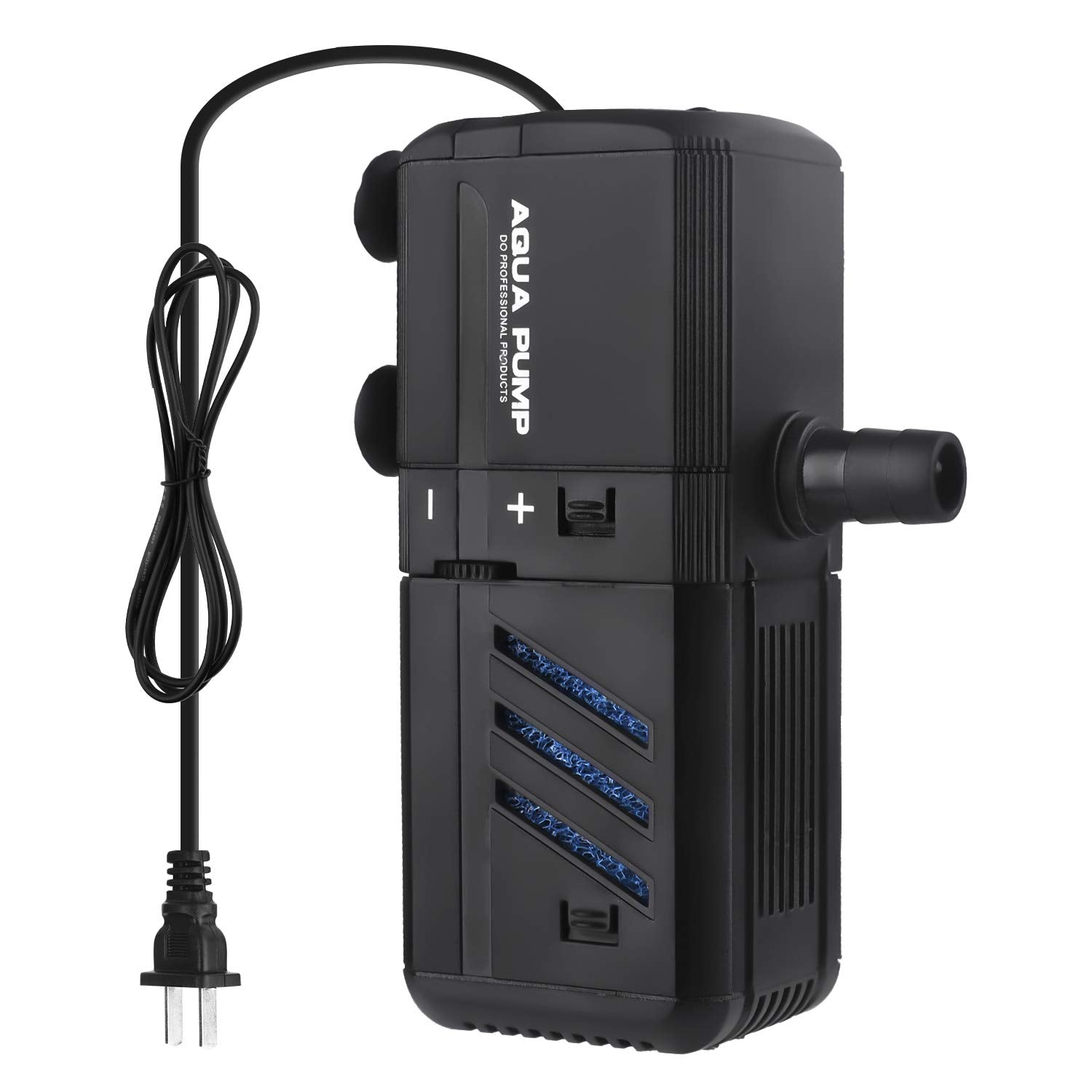 No.17 Submersible Aquarium Internal Filter 6W, Adjustable Fish Tank Filter With 132 Gph Water Pump For 1-10 Gallon Fish Tank