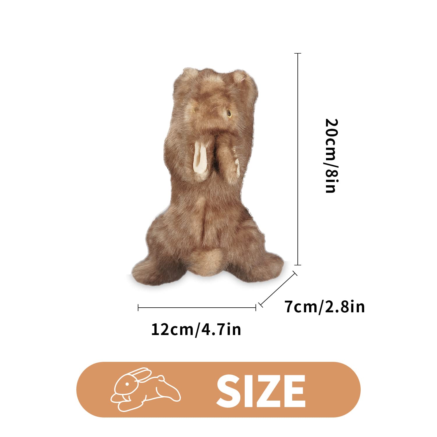 All For Paws Classic Brown Rabbit Pet Toys, Small